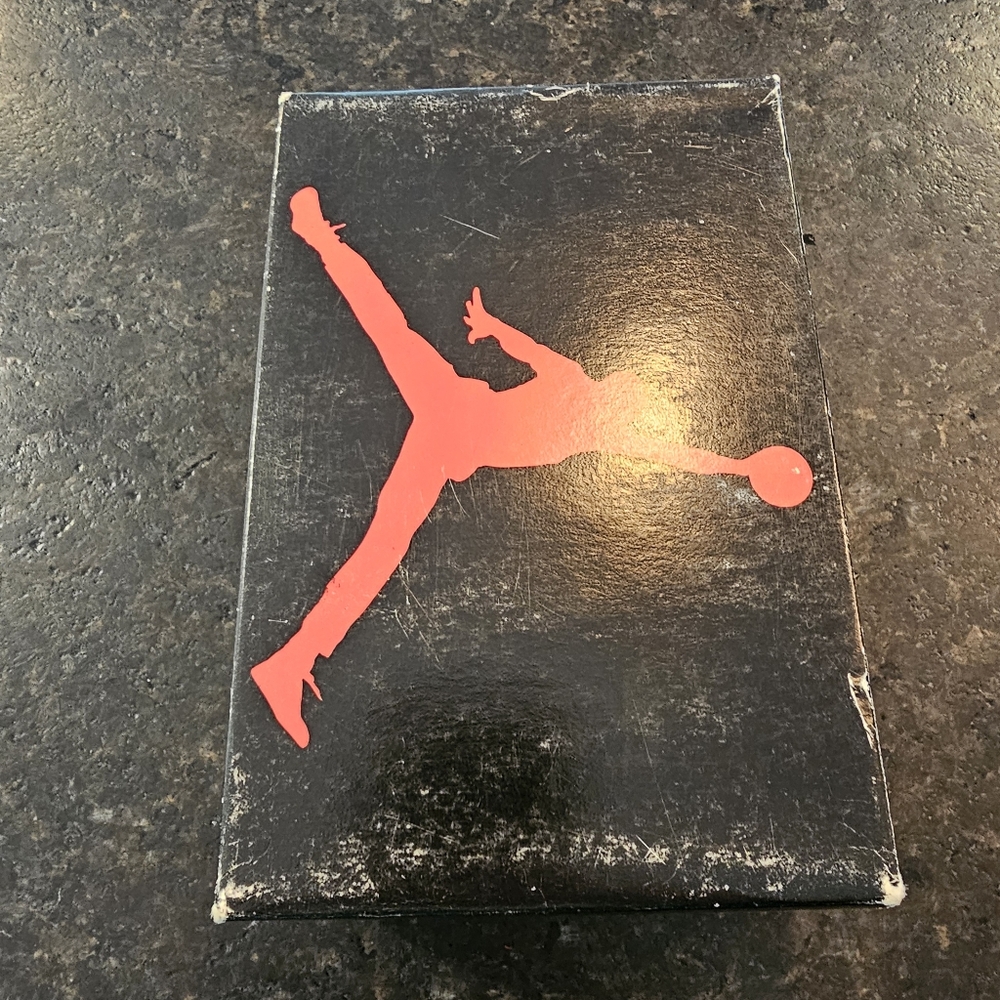 Vintage 1992 Nike Baby Air Jordans VII black/tru red colorway in size 5.5 - Picture 6 of 14